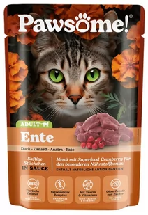Pawsome Adult Ente - kaczka saszetka 85g - Mokra karma dla kotów - miniaturka - grafika 1