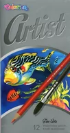 Przybory szkolne - Colorino Colorino Artist Kredki akwarelowe okrągłe 12 kolorów PATIO - miniaturka - grafika 1