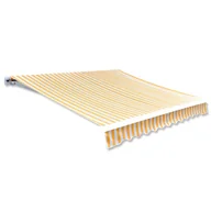 Markizy - vidaXL Tkanina do markizy, pomarańczowo-biała, 481 x 296 cm - miniaturka - grafika 1