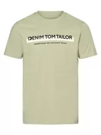 Koszulki męskie - Tom Tailor Denim - T-shirt męski, zielony - miniaturka - grafika 1