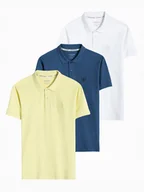 Koszulki męskie - Zestaw koszulek męskich polo z dzianiny pique 3-pak mix V16 Z28 XL - miniaturka - grafika 1