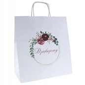 Akcesoria do pakowania - Torby papierowe 30x17x34cm na ciasto WESELE ślub - miniaturka - grafika 1