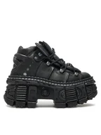 Sneakersy męskie - NEW ROCK Sneakersy M-WALL106-S12 Czarny - miniaturka - grafika 1