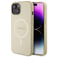 Etui i futerały do telefonów - Guess GUHMP15MPSAHMCB iPhone 15 Plus 6.7" złoty/gold hardcase Saffiano MagSafe - miniaturka - grafika 1