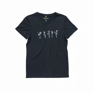 Koszulka damska Devold Classic "Flowers" Tee Wmn Rozmiar: M / Kolor: ciemnoniebieski - Koszulki sportowe damskie - miniaturka - grafika 1