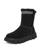 Botki damskie - Rieker Botki CEO-W2075-00 Czarny - miniaturka - grafika 1