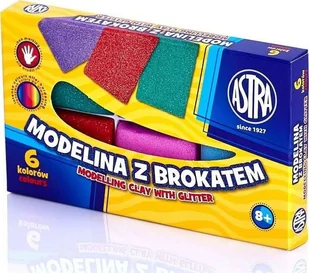 Astra Modelina z brokatem 6 kolorów 136811 - Masy plastyczne - miniaturka - grafika 1