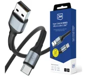 Kable USB - 3mk Hyper Cable N-SERIES USB-A do USB-C 1m 9V/2A 18W Czarny - miniaturka - grafika 1