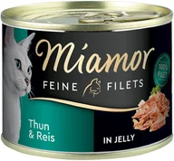 Mokra karma dla kotów - Miamor Feine Filets w galarecie, 6 x 185 g - Tuńczyk z ryżem - miniaturka - grafika 1