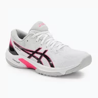 Buty sportowe damskie - Buty do siatkówki damskie ASICS Beyond FF white/hot pink - miniaturka - grafika 1