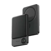 Powerbanki - V-Tac Power Bank 10000mAh Szary Magnetyczny 9mm Aluminium, Lightning, LCD, SZYBKI 20W V-TAC VT-100011-SG - miniaturka - grafika 1