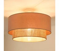 Lampy sufitowe - Duolla - Żyrandol natynkowy BOHO 1xE27/15W/230V śr. 45 cm beżowy/brązowy - miniaturka - grafika 1