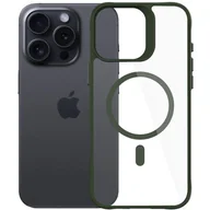 Etui i futerały do telefonów - Etui 3MK Satin Guardx MagCase do Apple iPhone 16 Pro Max Przezroczysto-zielony - miniaturka - grafika 1
