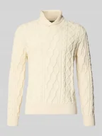 Swetry męskie - Sweter z dzianiny z prążkowanymi wykończeniami - miniaturka - grafika 1