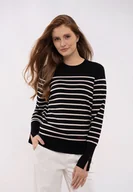 Swetry damskie - Sweter w paski S-KOMI - miniaturka - grafika 1