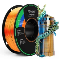 Filamenty i akcesoria do drukarek 3D - ERYONE Triple-Color Silk PLA Filament for 3D Printers  1 75mm Accuracy  /- 0 03 mm  1kg  2 2LBS /Spool-Orange Blue Green - miniaturka - grafika 1