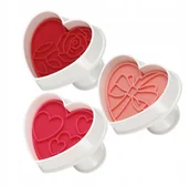 Formy do ciast - Tescoma Wykrawacze z pieczątką DELÍCIA, 3 szt., serduszka - miniaturka - grafika 1