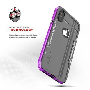 Zizo Shock Case Pancerne etui iPhone Xs / X z hartowanym szkłem na ekran (Purple/Gray) - Etui i futerały do telefonów - miniaturka - grafika 9