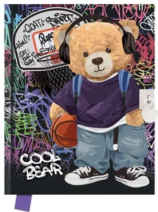 Happy Color Pamiętnik z kłódką 80 kartek Cool Bear - artykuł papierniczy - Notesy i bloczki - miniaturka - grafika 1