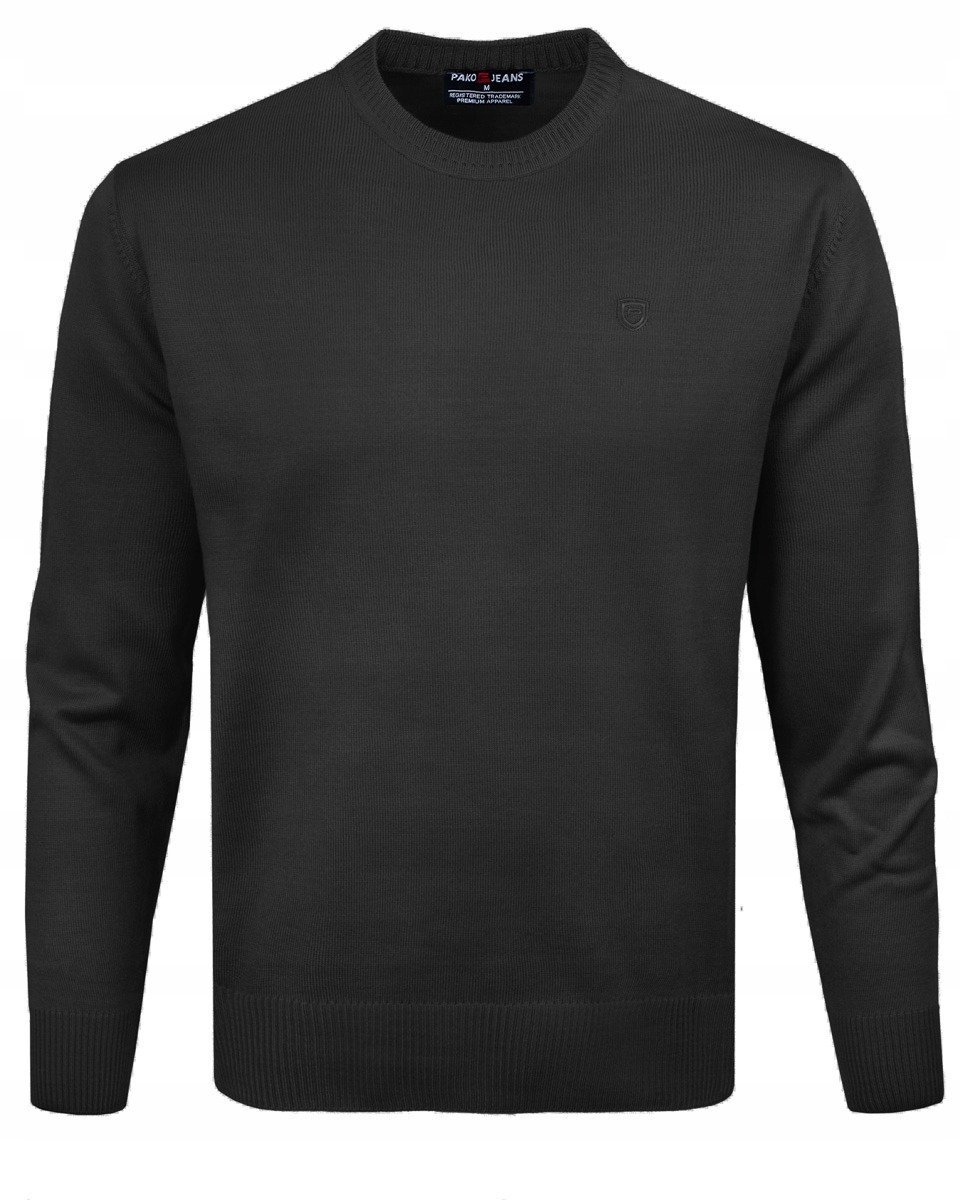 Sweter męski gładki rozmiar XL czarny