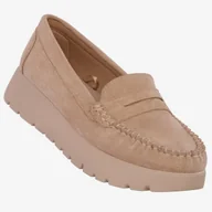 Mokasyny damskie - Mokasyny Damskie Lekkie Buty Półbuty Beżowe Potocki 24-21338BG Beżowy 40 - miniaturka - grafika 1