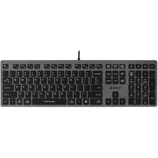 A4Tech FX60H (White Backlit) szara A4TKLA47125 - Klawiatury - miniaturka - grafika 1