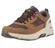 Buty trekkingowe męskie - Skechers Męskie buty trekkingowe Gowalk Outdoor Minsi hydrofobowe antypoślizgowe właściwości, Tkanina brązowa z brązowego zamszu, 43 EU - miniaturka - grafika 1