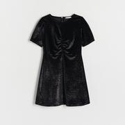 Sukienki i spódniczki dla dziewczynek - Reserved - Błyszcząca sukienka - Czarny - miniaturka - grafika 1