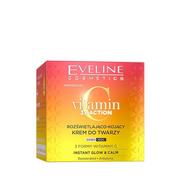Kremy do twarzy - Eveline Vitamin C 3 x Action Rozświetlająco-kojący krem na dzień i na noc 50ml - miniaturka - grafika 1