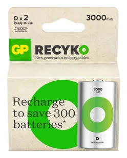 GP Batteries ReCyko Pro RECYKO D Bateria do ponownego naładowania Niklowo-metalowo-wodorkowa (NiMH) - Ładowarki i akumulatory - miniaturka - grafika 1