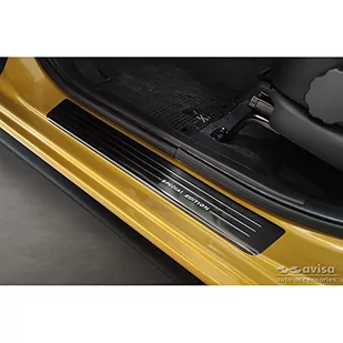 Black Inox drzwi sill protectors kompatybilne z Mitsubishi Space Star Facelift 2020- - "Special Edition" - 4 sztuki - Nakładki progowe - miniaturka - grafika 1