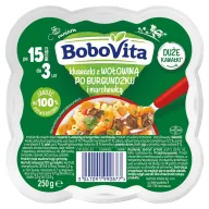 Dania dla dzieci - BoboVita Kluseczki z wołowiną po burgundzku i marchewką po 15 miesiącu 250 g - miniaturka - grafika 1