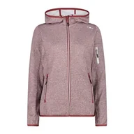 Kurtki damskie - CMP - Damska kurtka Knit-Tech ze stałym kapturem, granat-off biały, 48 - miniaturka - grafika 1