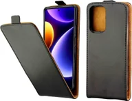 Etui i futerały do telefonów - Pokrowiec King Design kompatybilny z etui na telefon komórkowy Xioami Redmi Note 12 Turbo 5G ze skóry syntetycznej - Etui na telefon komórkowy czarne - miniaturka - grafika 1