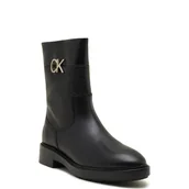 Botki damskie - Calvin Klein Skórzane botki - miniaturka - grafika 1