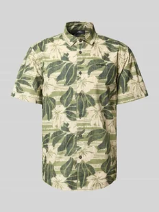 Koszula casualowa o kroju slim fit z wyhaftowanym logo - Koszule męskie - miniaturka - grafika 1