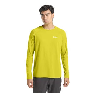 Męska koszulka funkcyjna z długim rękawem Jack Wolfskin PRELIGHT SWIFT LS M chartreuse - XL - Koszulki męskie - miniaturka - grafika 1