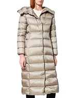 Płaszcze damskie - Geox Damski płaszcz puchowy, Szary flannel, 44 - miniaturka - grafika 1