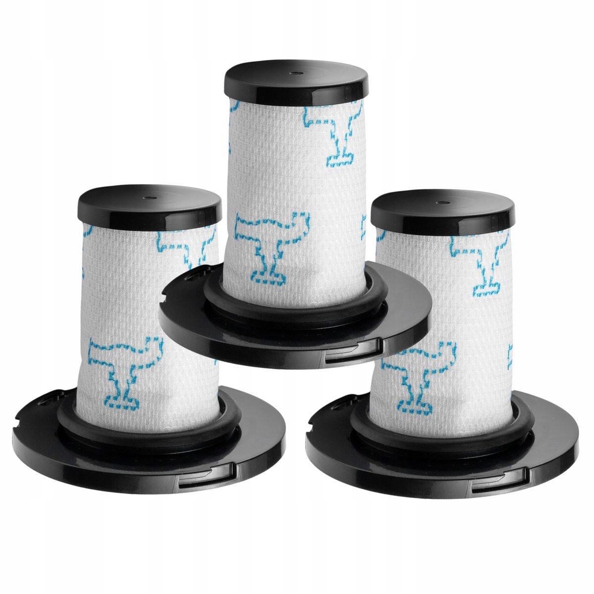 Filtry do TEFAL X-Force Flex 11.60 12.60 14.60 15.60 Rowenta X-Force 3 szt.