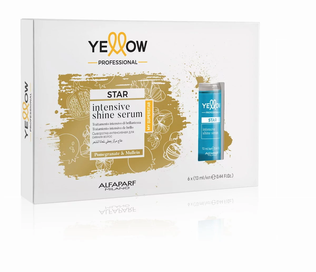 Yellow Star, Serum ampułki nabłyszczające do włosów, 6x13ml