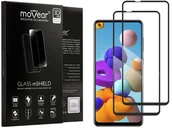 Szkła hartowane na telefon - 2 szt. | moVear 3D PRO-E - Szkło hartowane do Samsung Galaxy A21 (6.5") na Cały Ekran | Do Etui, fullGlue, 9H - miniaturka - grafika 1