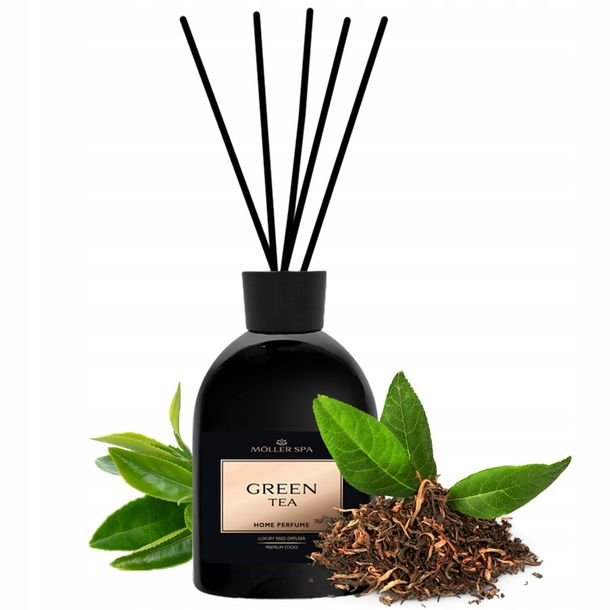 Zapach Do Domu Patyczki Zielona Herbata Odświeżacz - 250ml Duża Pojemność