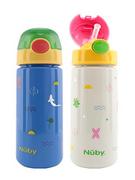 Butelki dla niemowląt - Nuby Kubek ze słomką do picia (produkt niespodzianka) - 540 ml - 12 m+ - miniaturka - grafika 1