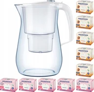 Dzbanki filtrujące - Dzbanek filtrujący Aquaphor Onyx 4,2 l + 10 wkładów 5Mg +5H, biały - miniaturka - grafika 1