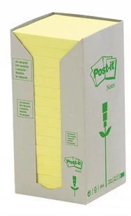 Post-It Karteczki EKO żółty 654-1T 76x76mm - Etykiety samoprzylepne i bloki etykiet - miniaturka - grafika 1