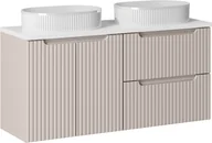 Meble łazienkowe - Zestaw meblowy 120cm z blatem i 2 umywalkami nablatowymi Beyond - miniaturka - grafika 1