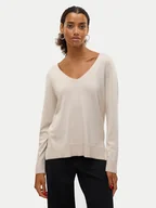 Bluzki damskie - Vero Moda Bluzka Silje 10320451 Beżowy Loose Fit - miniaturka - grafika 1