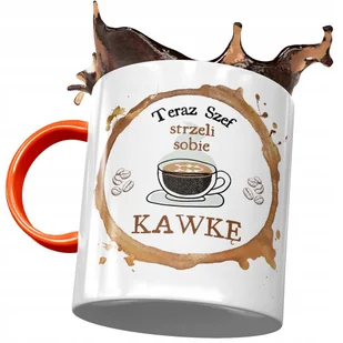 Kubek Pomarańczowy dla Szefa Strzeli Kawkę z Nadrukiem ze Zdjęciem + Opakowanie na prezent (wzór 03) - Kubki Kubek Pomarańczowy dla Szefa Strzeli Kawkę z Nadrukiem ze Zdjęciem + Opakowanie na prezent (wzór 03) - Kubki - miniaturka - grafika 1