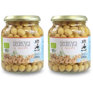 Bio Kontynenty Ciecierzyca w zalewie (słoik) Zestaw 2 x 350 g Bio - żywność - Warzywa w marynacie - miniaturka - grafika 1