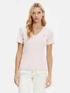 Koszulki i topy damskie - T-Shirt damski Tommy Hilfiger V-Neck r. M - miniaturka - grafika 1